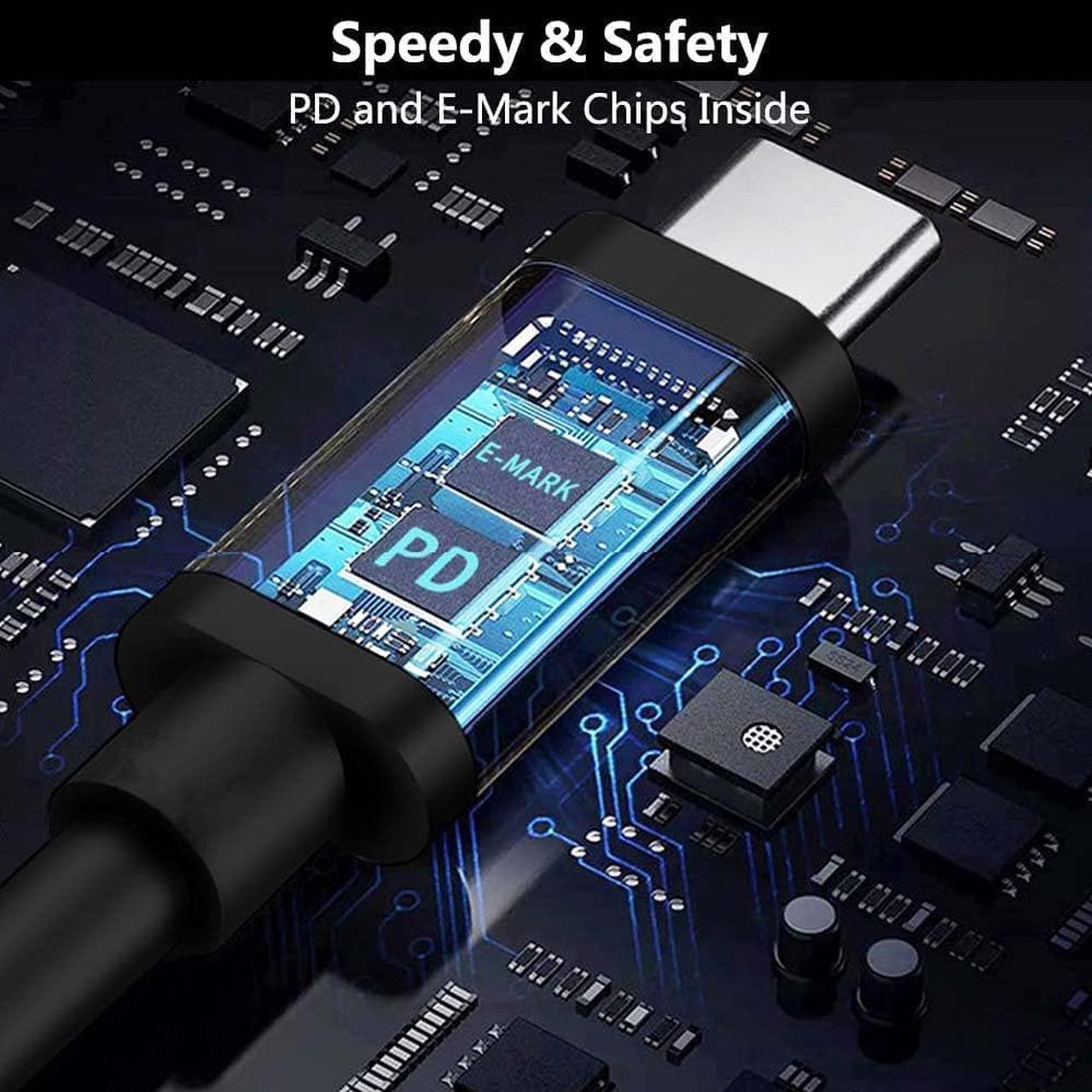 Alt view image 6 of 7 - USB C to 4.5mm Laptop Charging Cable Adapter Male Type C to Right Angle DC 4.5 x 3.0mm Converter 6.5ft 100W PD Power Charger Supply Extension Cord for Stream 11 13 14 15 Pavilion Spectre Chromebook HP