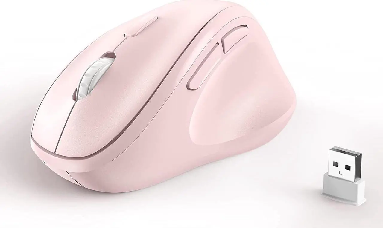 Main image of MICROPACK Digitally Yours Ergonomic Wireless Mouse with USB Receiver for PC, Laptop and Desktop, Pink