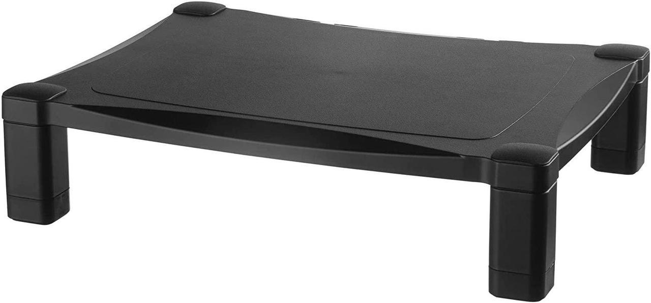 Kantek Single Level Height-Adjustable Monitor Stand, 17 x 13 1/4 x 3 to 6 1/2 Inches, Black (MS400)