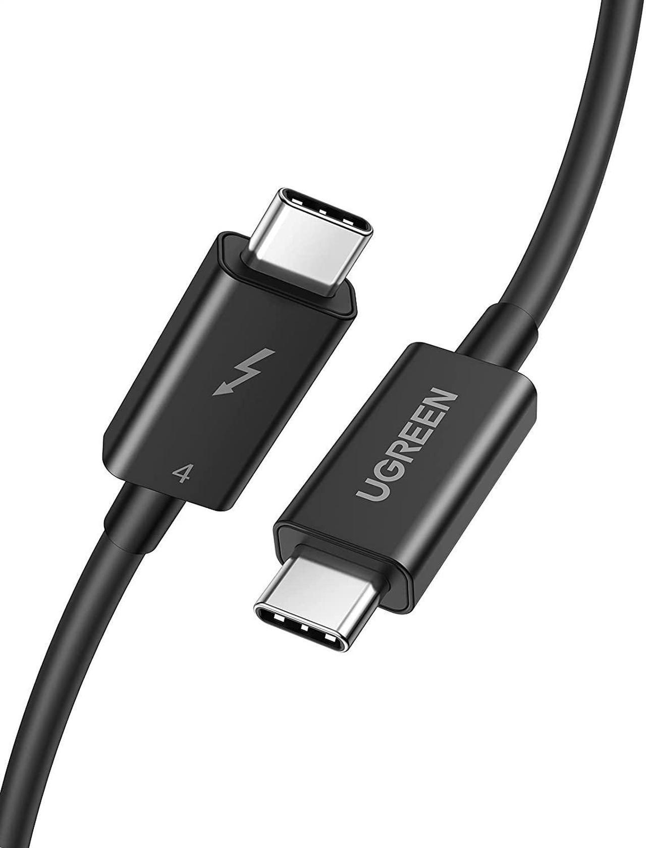 Main image of UGREEN Thunderbolt 4 Cable, 2.6FT USB-C to USB-C Cable with 100W Fast Charging and 8K Video, Compatible with Thunderbolt 3, USB4 and USB-C, MacBook, eGpu, USB-C Docking Stations