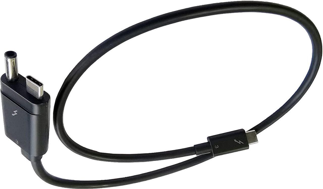 Main image of Thunderbolt 3 Cable: Single Custom End (AC+USB Type-C to USB Type-C) Replacement for HP Part Number: 843011-001 855117-001 59CM