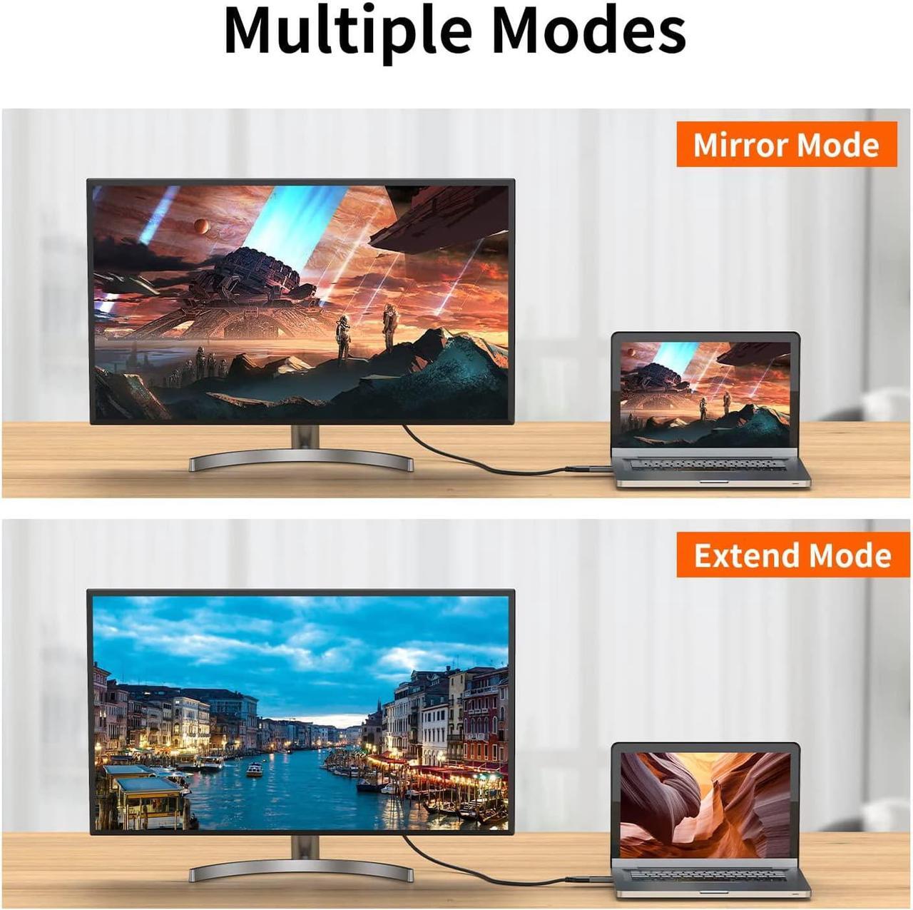 Alt view image 6 of 7 - Displayport to HDMI Adapter 4K 24K Gold Plated Displayport DP to HDMI Female ConverterUni-Directional Display Port to HDMI Converter Compatible for  HP  &More- Grey