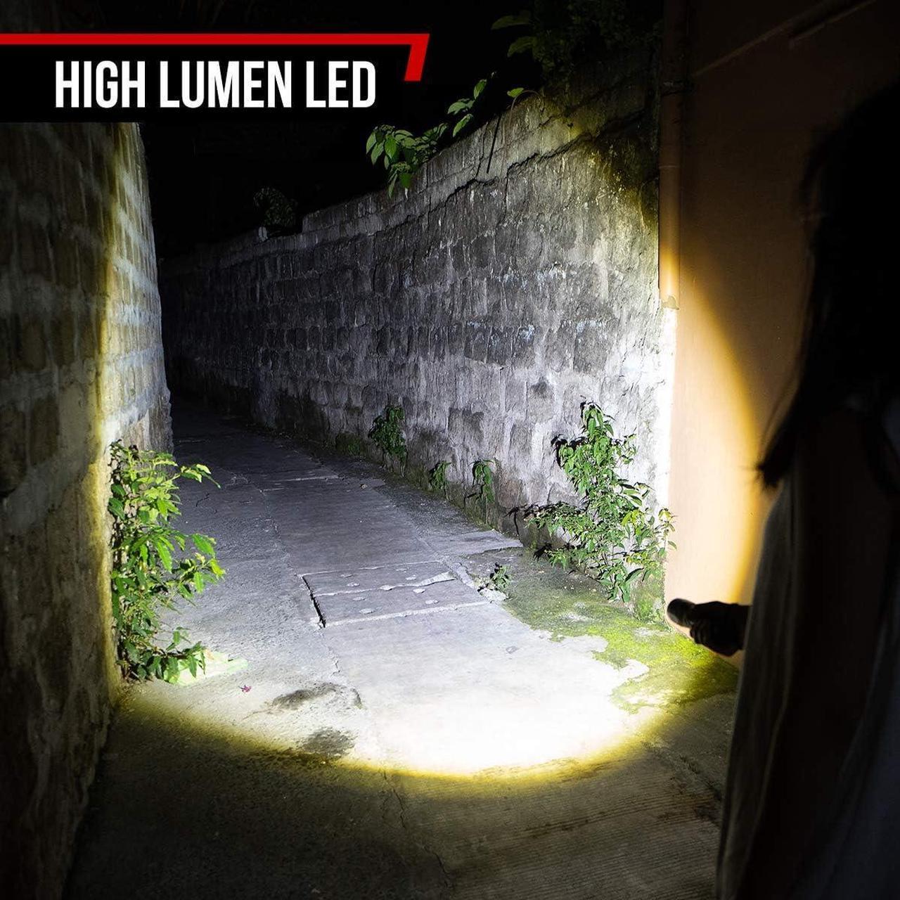 Alt view image 4 of 7 - S1050 High Lumens LED Flashlight - 3 Modes Zoomable for Camping & Emergency