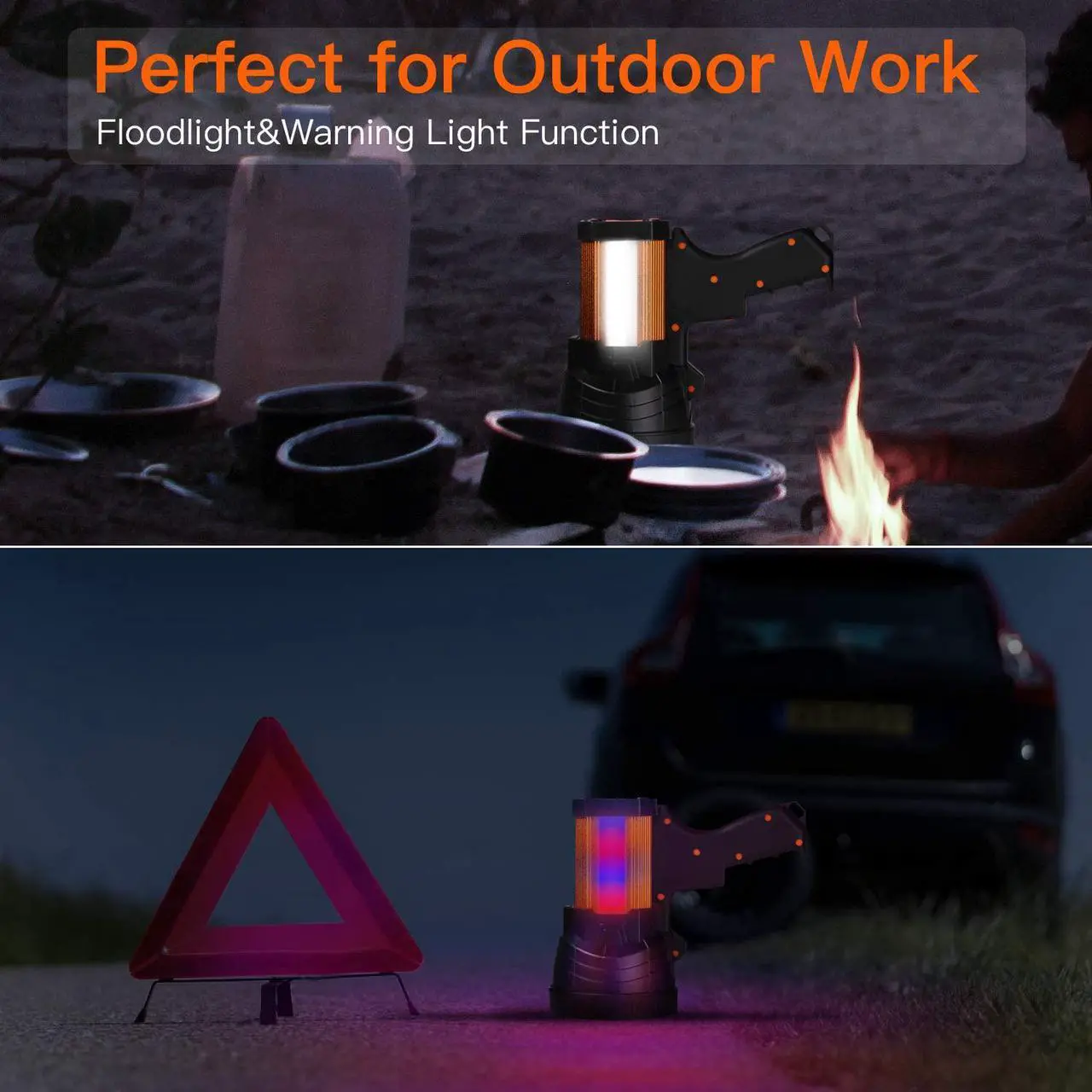 Alt view image 4 of 7 - BUYSIGHT Rechargeable Spotlight,Spot Lights Hand held 1000,000 lumens Large Flashlight Handheld Spotlight Lightweight and Super Bright Flashlight (Aluminium_Alloy Golden)