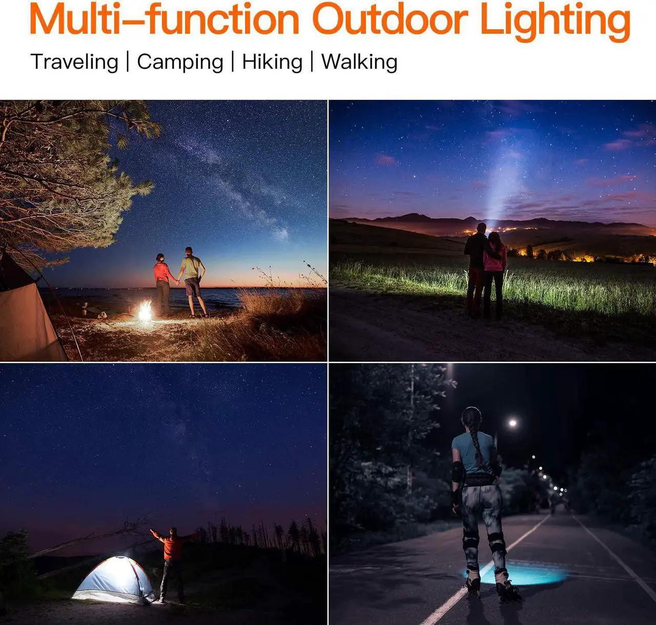 Alt view image 6 of 7 - BUYSIGHT Rechargeable Spotlight,Spot Lights Hand held 1000,000 lumens Large Flashlight Handheld Spotlight Lightweight and Super Bright Flashlight (Aluminium_Alloy Golden)
