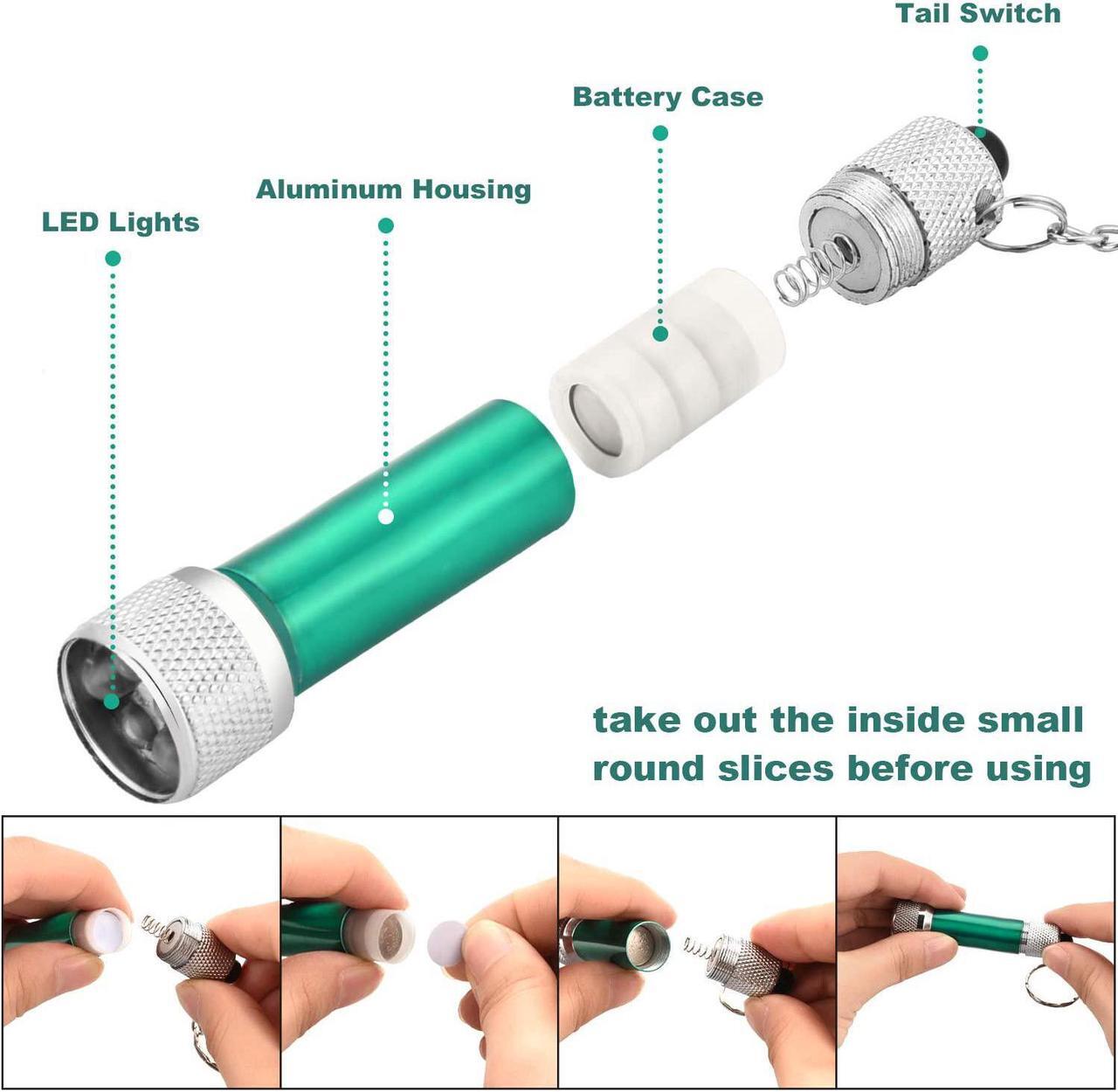 Alt view image 4 of 7 - Honoson 30 Pieces Mini Led Flashlight Keychain Portable 5 Bulb LED Flashlight for Camping Party Favors