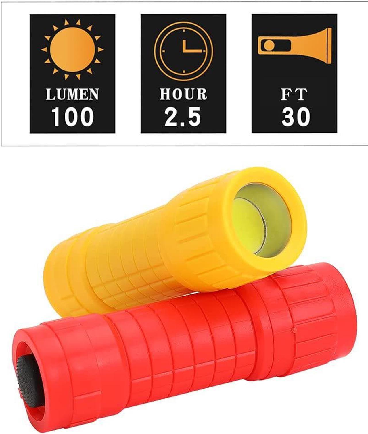 Alt view image 6 of 7 - 5 Pack Plastic Small Mini LED Flashlight COB Flashlights for Kids 100 Lumen with Batteries High CRI for Bright Flash Light Christmas Gifts Stocking Stuffers