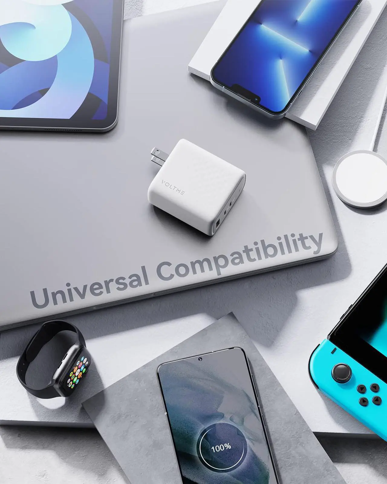 Alt view image 4 of 6 - USB C Charger 65W PPS 3-Port GaN Fast Charger Block Compact Foldable Wall Charger for MacBook Pro/Air  XPS 13 iPad Pro iPhone 14/13 Pro Max Galaxy S22 /S21 Pixel & More
