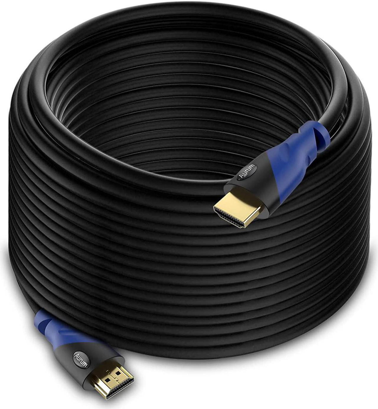 Main image of AURUM CABLES 4K HDMI Cable 50ft Long, 4K@60Hz High Speed HDMI Cord with Ethernet, Supports UHD Resolution, ARC, 3D, CL3 Certified - Compatible with HDTV, PC, Laptop, PS3, Xbox, Blu-ray