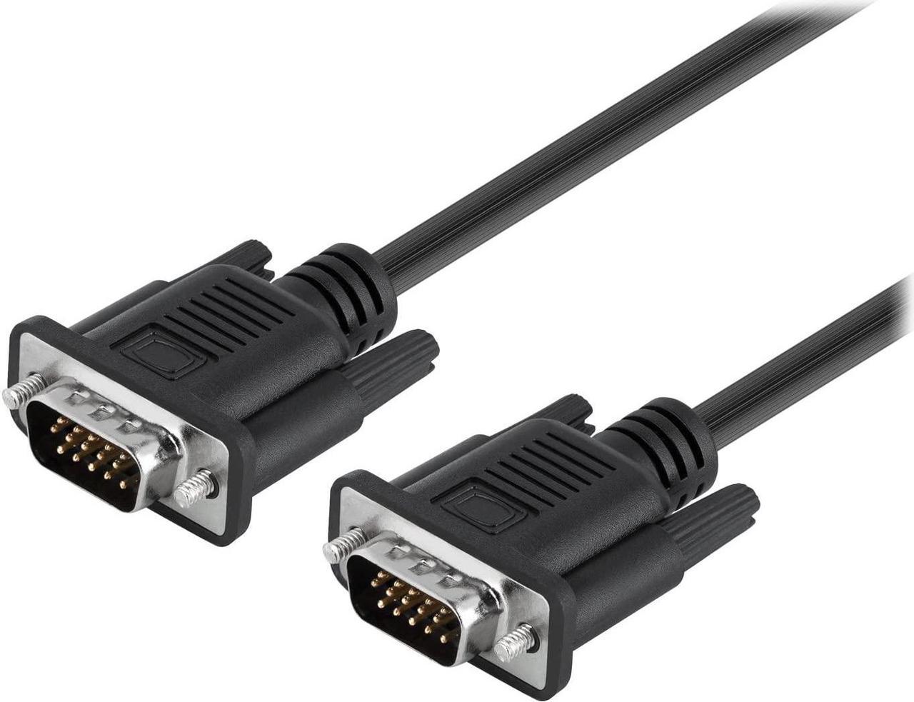 High Resolution VGA to VGA Cable for HDTV & Computer Monitor - 6 Ft 2 Pack