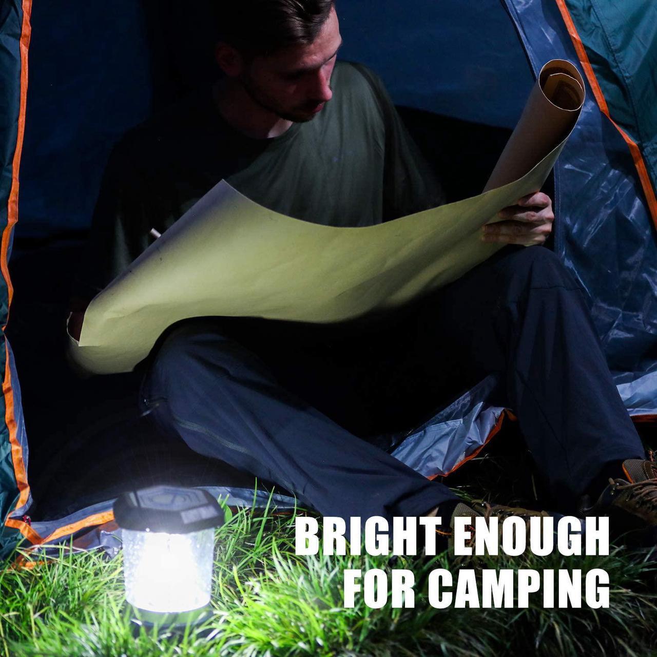 Alt view image 7 of 7 - LED Camping Lantern Battery Powered 1500 Lumen COB Camping Light 4*D Batteries(Included) Perfect for Camp Hiking Emergency Kit