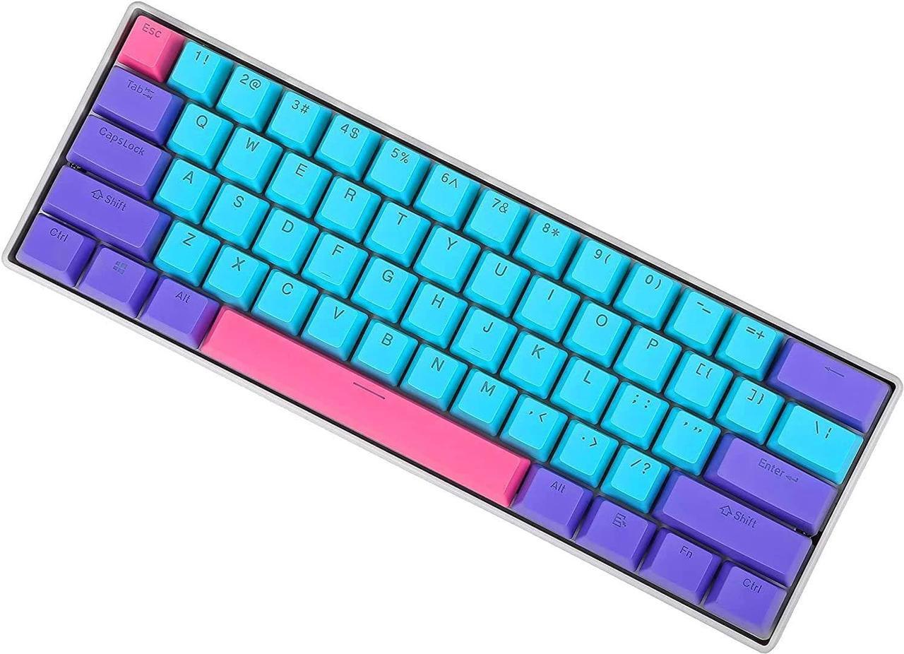 Alt view image 2 of 7 - BOYI Wired 60% Mechanical Gaming Keyboard,61 Mini RGB Cherry MX Switch PBT Keycaps NKRO Programmable Type-C Keyboard for Gaming and Working (Joker Color,Cherry MX Blue Switch)