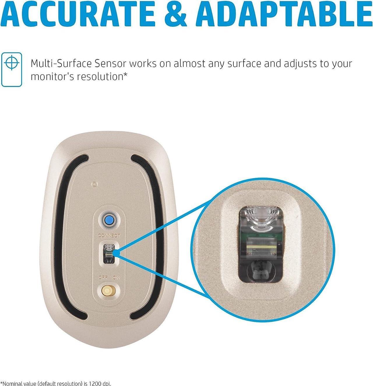 Alt view image 14 of 20 - HP 410 Slim AHS BT Mouse 4M0X5AA#ABL Bluetooth Bluetooth Wireless Mouse