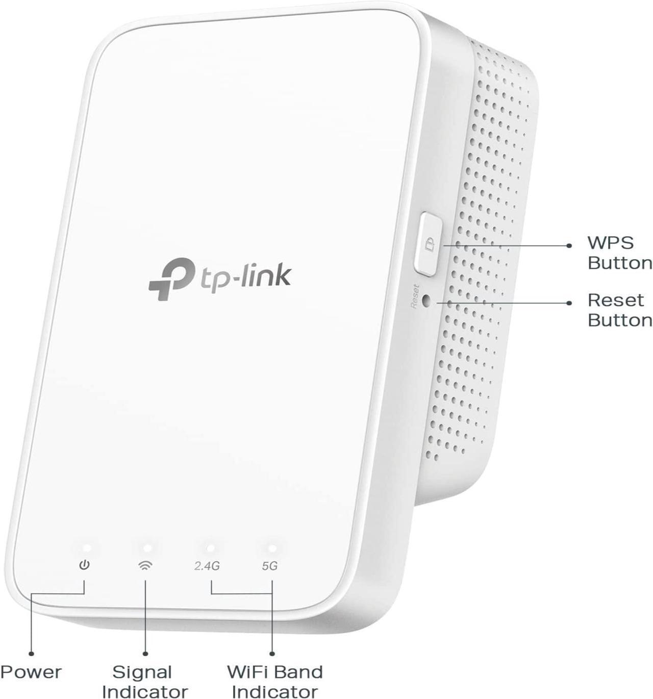 Alt view image 6 of 7 - TP-Link AC1200 WiFi Extender (RE300), Covers Up to 1500 Sq.ft and 25 Devices, Up to 1200Mbps, Supports OneMesh, Dual Band Internet Repeater, Range Booster