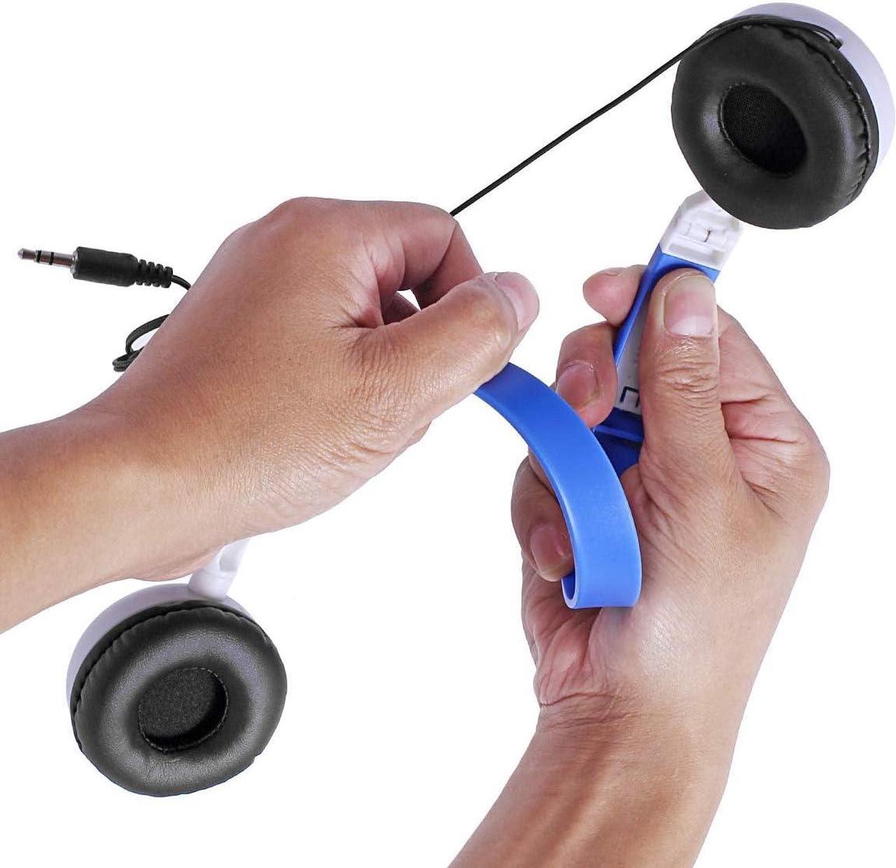 Alt view image 3 of 6 - Wholesale Bulk Headphones Classroom Earbuds (KW-X10) 10 Pack Kids Headphones in Bulk Foldable Headsets for School,Computer Lab, Library,Hospital, Museums, Testing Centers, Hotels