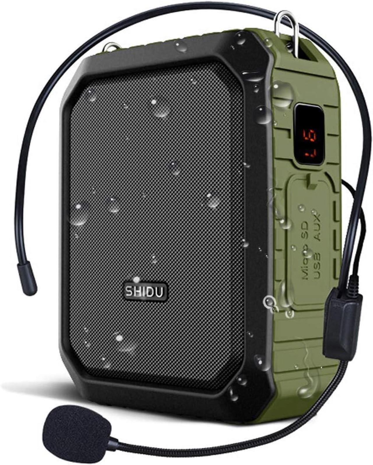 Main image of W WINBRIDGE Voice Amplifier for Teachers, Portable Speaker with Wired Microphone, Personal PA System and Megaphone,  Feature Bluetooth, Record, Waterproof, for Teaching, Speech Tour Guide, M800 Green