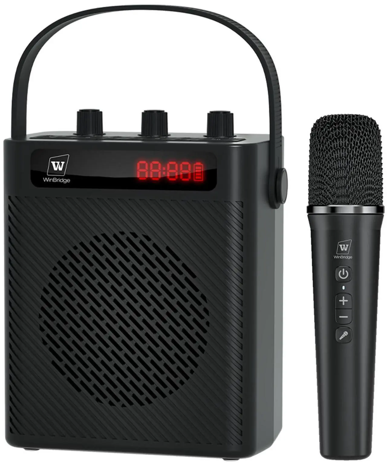 Main image of W WINBRIDGE Voice Amplifier with Wireless Microphone & Speaker - Portable Mini Bluetooth PA System with Handheld Mic, 30W Ultra-Light Rechargeable Megaphone for Teachers, Speech & Events - S93 Pro