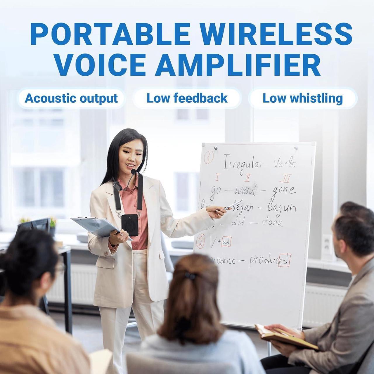 Alt view image 5 of 7 - W WINBRIDGE Voice Amplifier Wireless Microphone Headset, Original Sound Ultra Portable Microphone and Speaker,  Megaphone Speaker with Bluetooth Mic, PA System for Teachers Classroom Tour Guide B002