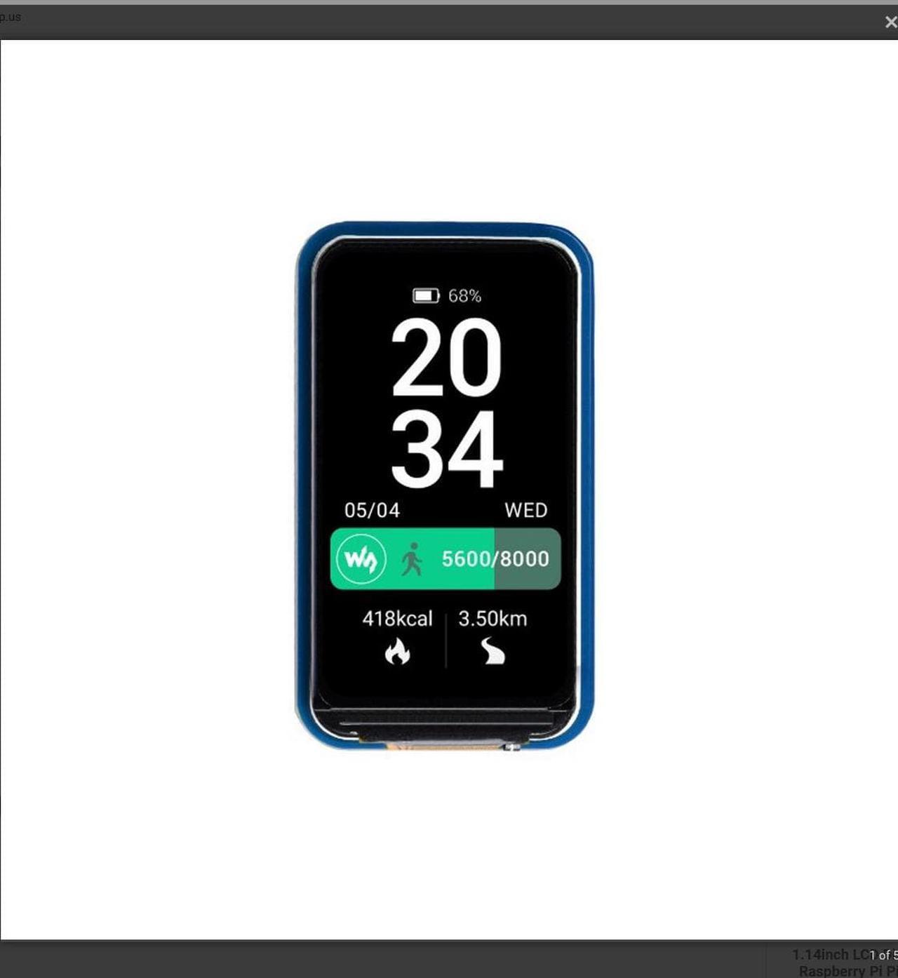 Main image of 1.47inch LCD Display Module, Rounded Corners, 172x320 Resolution, SPI Interface
