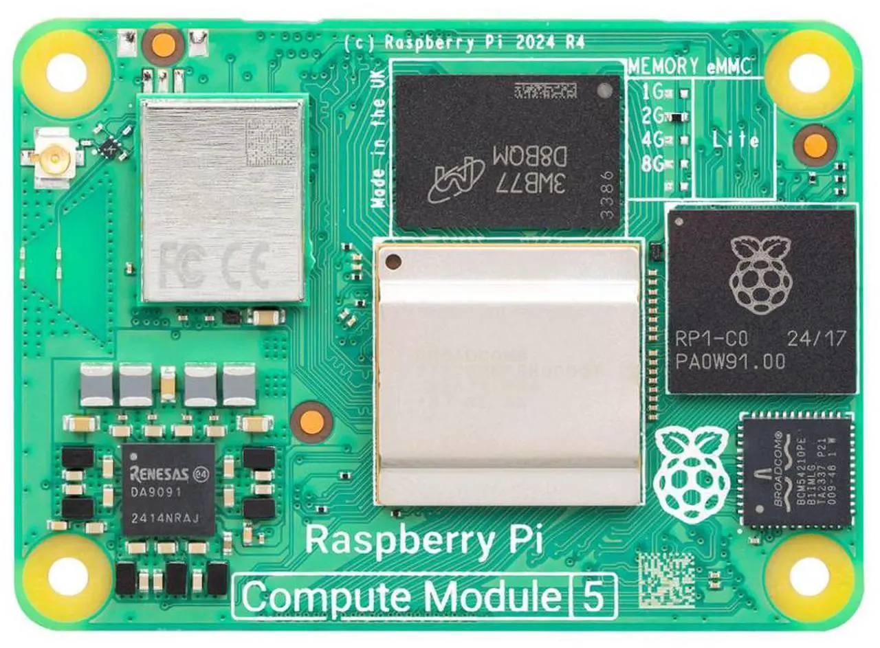 Alt view image 2 of 3 - CM5102032 Raspberry Pi Compute Module 5, Wireless, 2GB RAM, 32GB eMMC