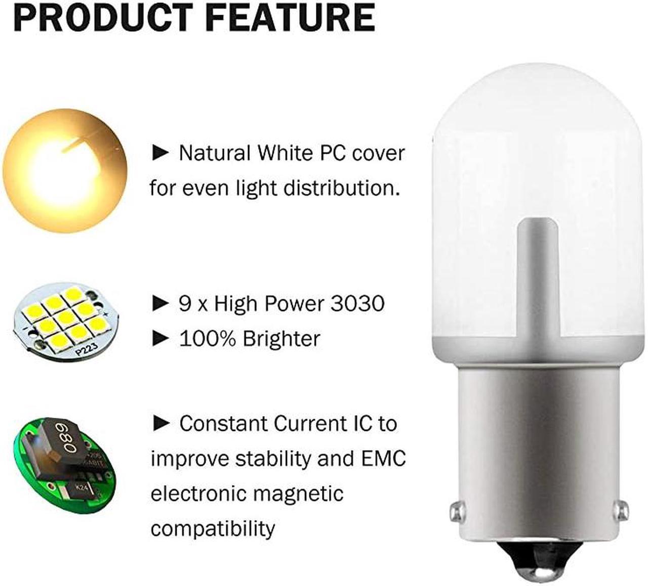 Alt view image 2 of 5 - Low Voltage 12-24v 1141 1003 93 1295 LED Bulb Soft Warm White 1156 BA15S Bright LED Replacement for RV Camper Interior Dome Light Outdoor Malibu Landscape Light (4 Pack)