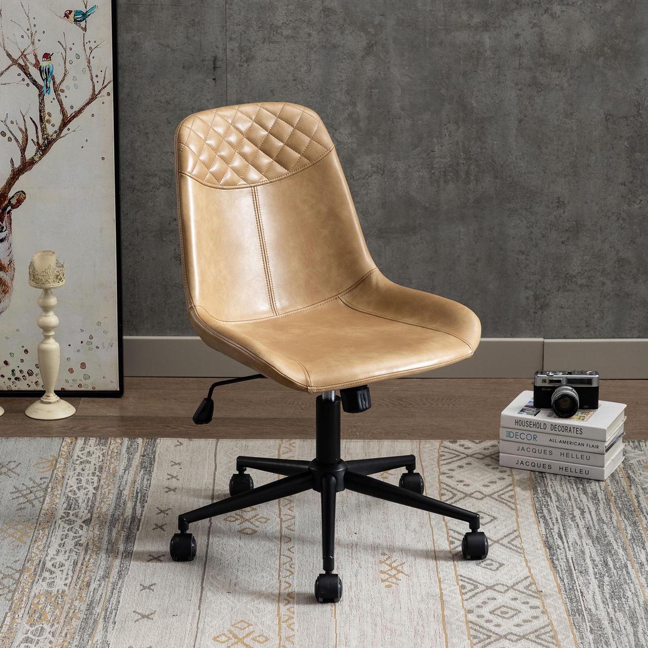 Alt view image 2 of 7 - Duhome Modern PU Leather Office Chair Desk Chair Swivel Computer Chair