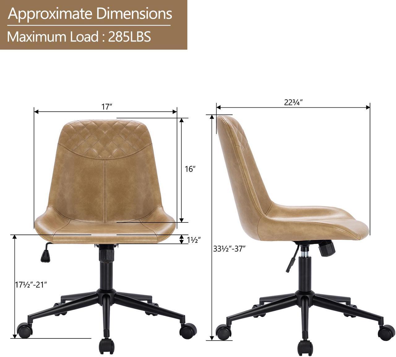 Alt view image 3 of 7 - Duhome Modern PU Leather Office Chair Desk Chair Swivel Computer Chair