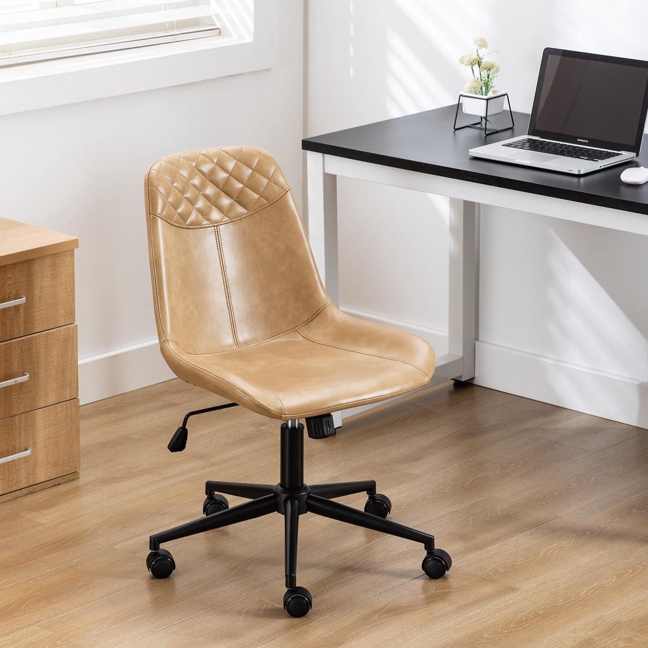Alt view image 7 of 7 - Duhome Modern PU Leather Office Chair Desk Chair Swivel Computer Chair