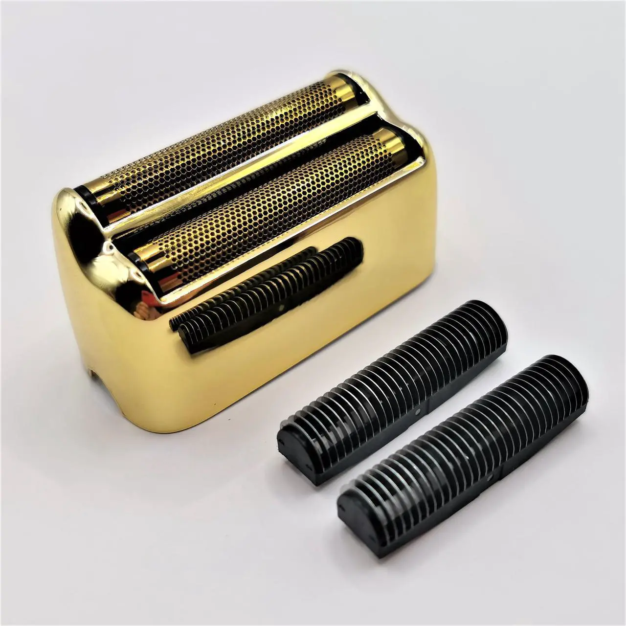 Alt view image 3 of 6 - Shaver 2X Blades Cutter + Replacement Foil Prewave Compatible with Babyliss Pro FoilFX02 #FXRF2G FXFS2G FXRF2 Razor Head Accessories Parts Gold New