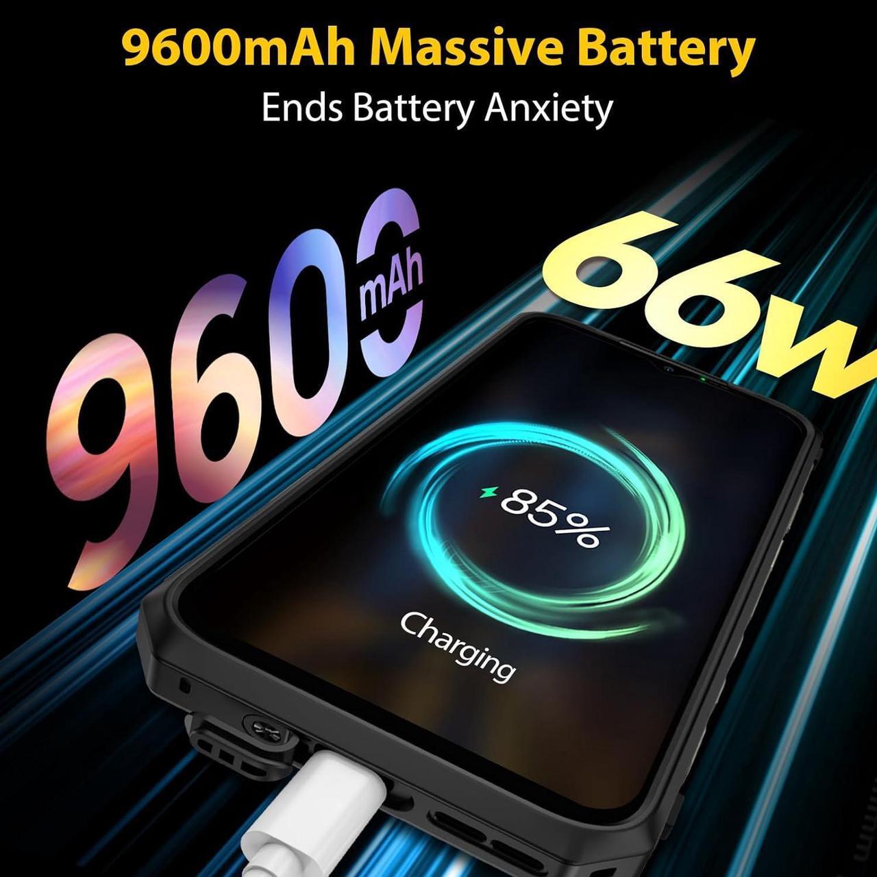 Alt view image 4 of 7 - Ulefone Power Armor 18 Ultra 5G rugged smartphone, 24GB(12+12)+512GB, MTK Dimensity 7050, 108MP triple camera, 9600mAh, 120Hz screen, Android 13, Qi wireless charging, 6W fast, NFC/FM