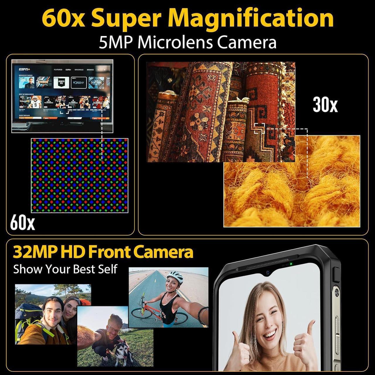 Alt view image 7 of 7 - Ulefone Power Armor 18 Ultra 5G rugged smartphone, 24GB(12+12)+512GB, MTK Dimensity 7050, 108MP triple camera, 9600mAh, 120Hz screen, Android 13, Qi wireless charging, 6W fast, NFC/FM