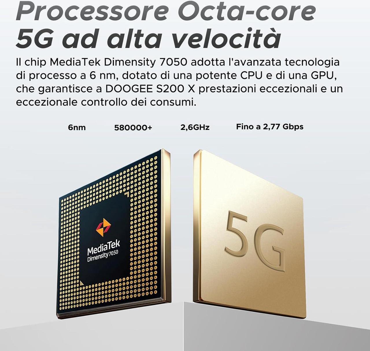 Alt view image 2 of 7 - DOOGEE S200 X Rugged Smartphone 5G, 32GB+512GB, 1.32 Rear Display, 10100mAh, 6.72 FHD+120Hz, Android 14, MTK Dimenth 7050 Octa-Core, 100MP+20MP+ 20MP Camera, WIFI6/NFC/BT5.2/GPS Yellow