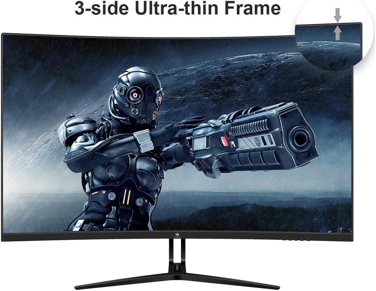 Alt view image 5 of 7 - Z-EDGE UG32 32" 1080P 165Hz 1ms 1500R Curved Gaming Monitor, HDR10 Compatible, FreeSync, HDMI x2, DisplayPort x2, 178° View Angle, with RGB Light, Built in Speakers, Eye-Care Technology