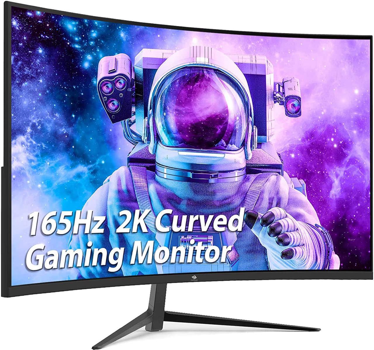 Z-EDGE UG27Q 27" 2K QHD 2560x1440, 165Hz (DisplayPort), 1ms Curved Gaming Monitor, 144Hz (HDMI), HDR10, FreeSync, 2x HDMI 2.0, 2x DisplayPort 1.2, Eye-Care Technology