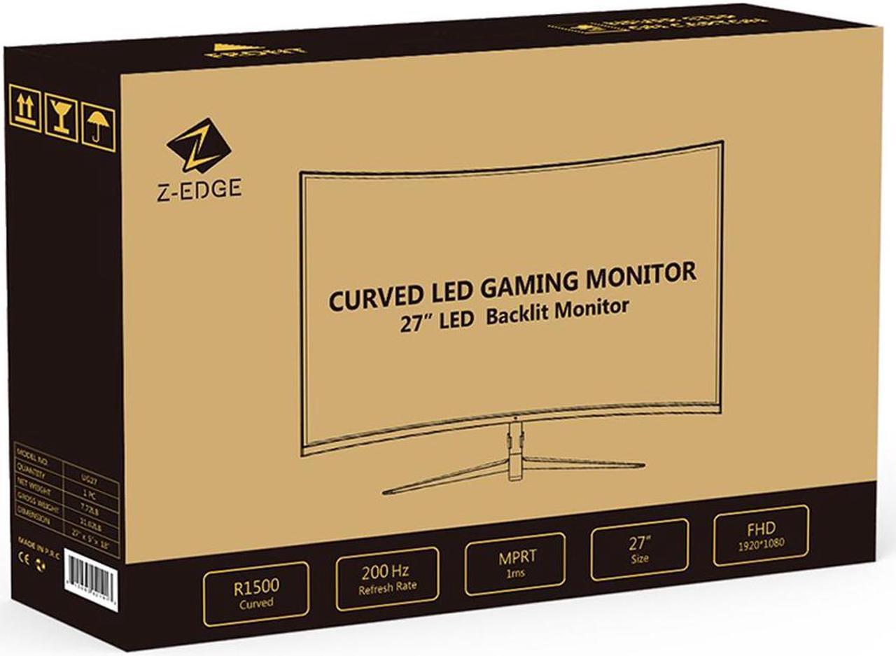 Alt view image 6 of 6 - Z-EDGE 27 inch 1080P 200Hz 1ms Curved Gaming Monitor