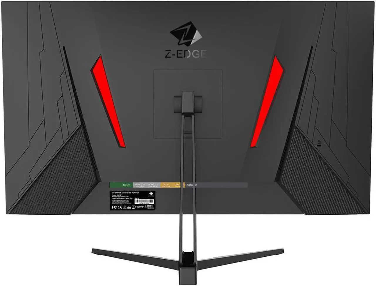 Alt view image 3 of 7 - Z-EDGE 27 inch 2K 2560 x 1440 QHD 144Hz 1ms IPS Gaming Monitor, FreeSync Compatible, 2 x HDMI 2.0, 2 x DP 1.4, Supports Wall Mount