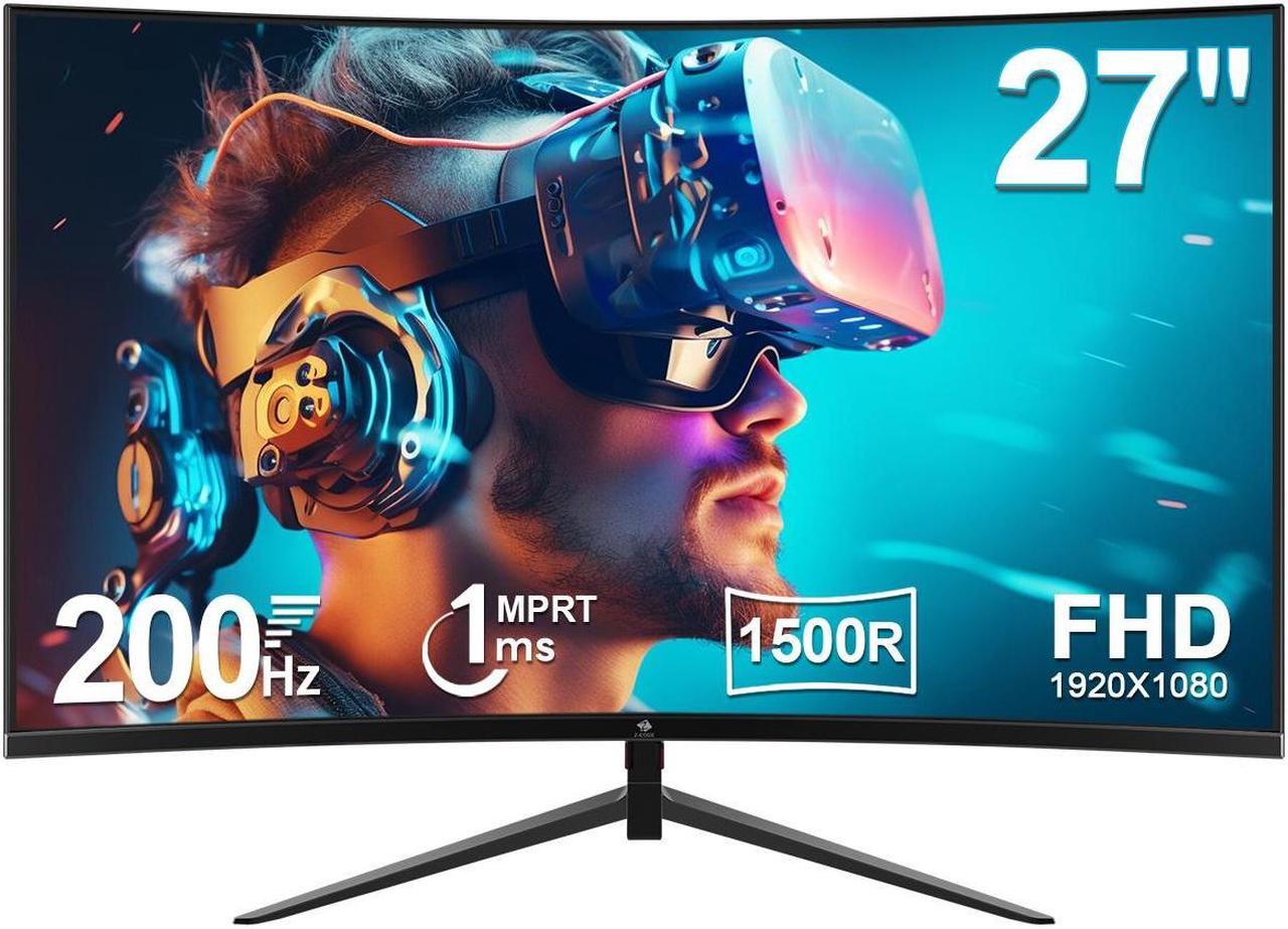 Alt view image 2 of 7 - Z-EDGE 27 inch 1920 x 1080 Full HD 200 Hz 1 ms Curved Gaming Monitor, HDMI 2.1, DP 1.4, Supports Wall Mount