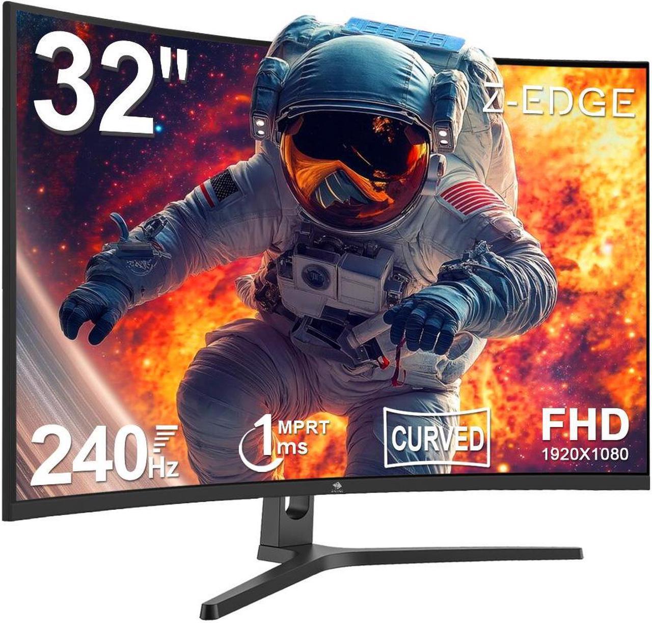 Main image of Z-EDGE 32 inch 1080P Full HD 1920 x 1080 240 Hz 1 ms Curved Gaming Monitor, FreeSync Compatible, HDMI + DP, Support Wall Mount 75x75mm