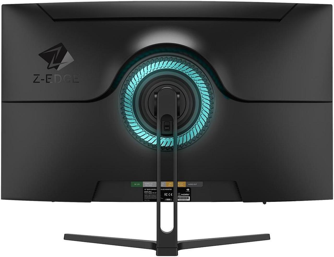 Alt view image 4 of 7 - Z-EDGE 32 inch 1080P Full HD 1920 x 1080 240 Hz 1 ms Curved Gaming Monitor, FreeSync Compatible, HDMI + DP, Support Wall Mount 75x75mm
