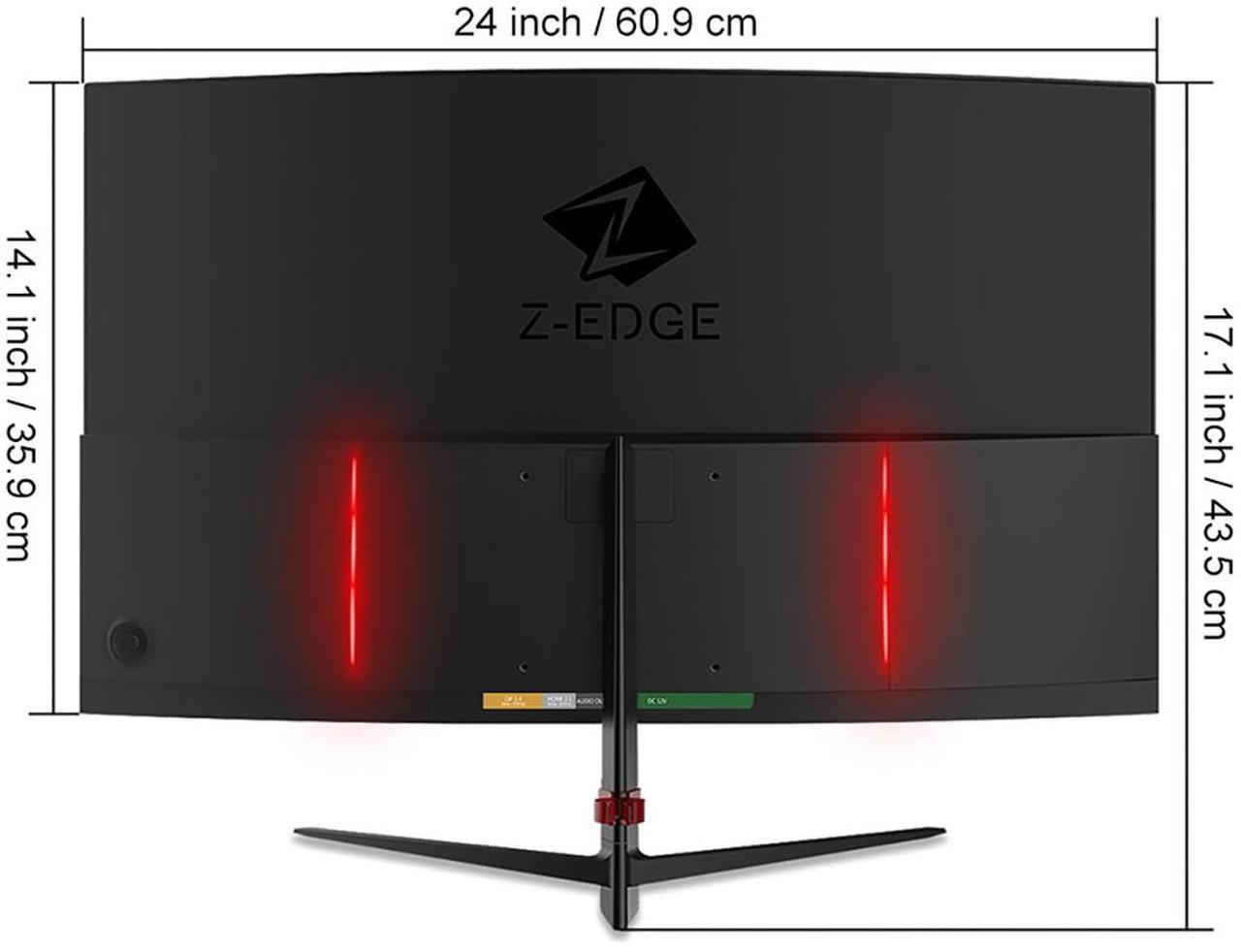 Alt view image 4 of 7 - Z-EDGE 27 inch 1080P Full HD 1920 x 1080 200Hz 1ms Curved Gaming Monitor, 16.7 Million Display Colors, FreeSync Compatible, Ultra-Slim Bezel, HDMI 2.1 + DP 1.4