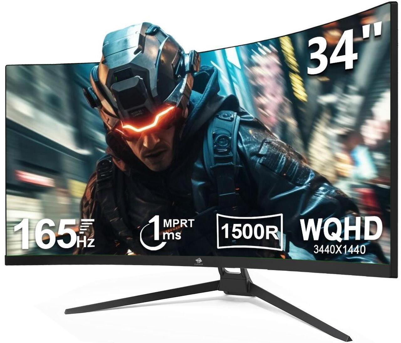 Main image of Z-EDGE 34" Ultra Wide 2K Curved Gaming Monitor, 21:9 UWQHD 3440x1440, 165Hz, 1ms, FreeSync Compatible, HDMI x2, DP x2, PBP & PIP Mode