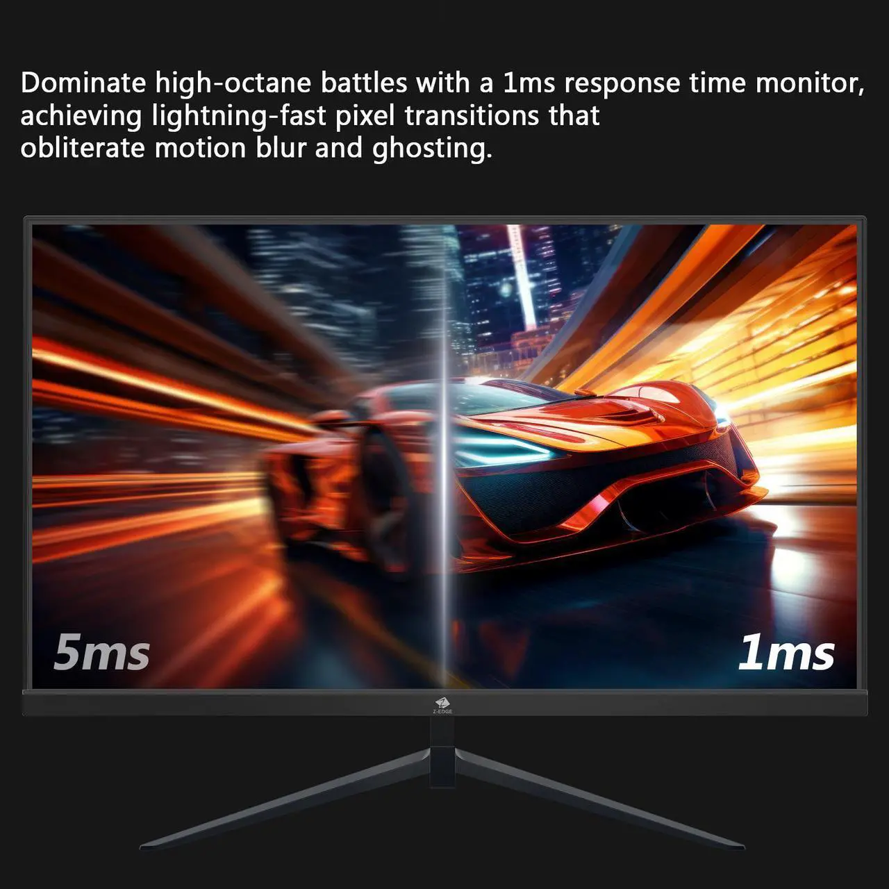 Alt view image 5 of 7 - Z-EDGE 24.5" 1080P Full HD 300Hz (DP) 240Hz (HDMI) 1ms IPS Gaming Monitor, HDMI x2, DP x2
