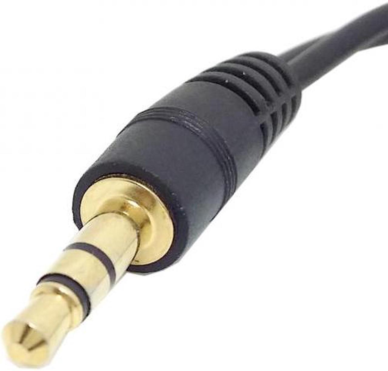 Chenyang Cable Black 3.5mm Stereo Male to Double 3.5mm Female Audio Headphone Y Splitter Cable with Volume Switch