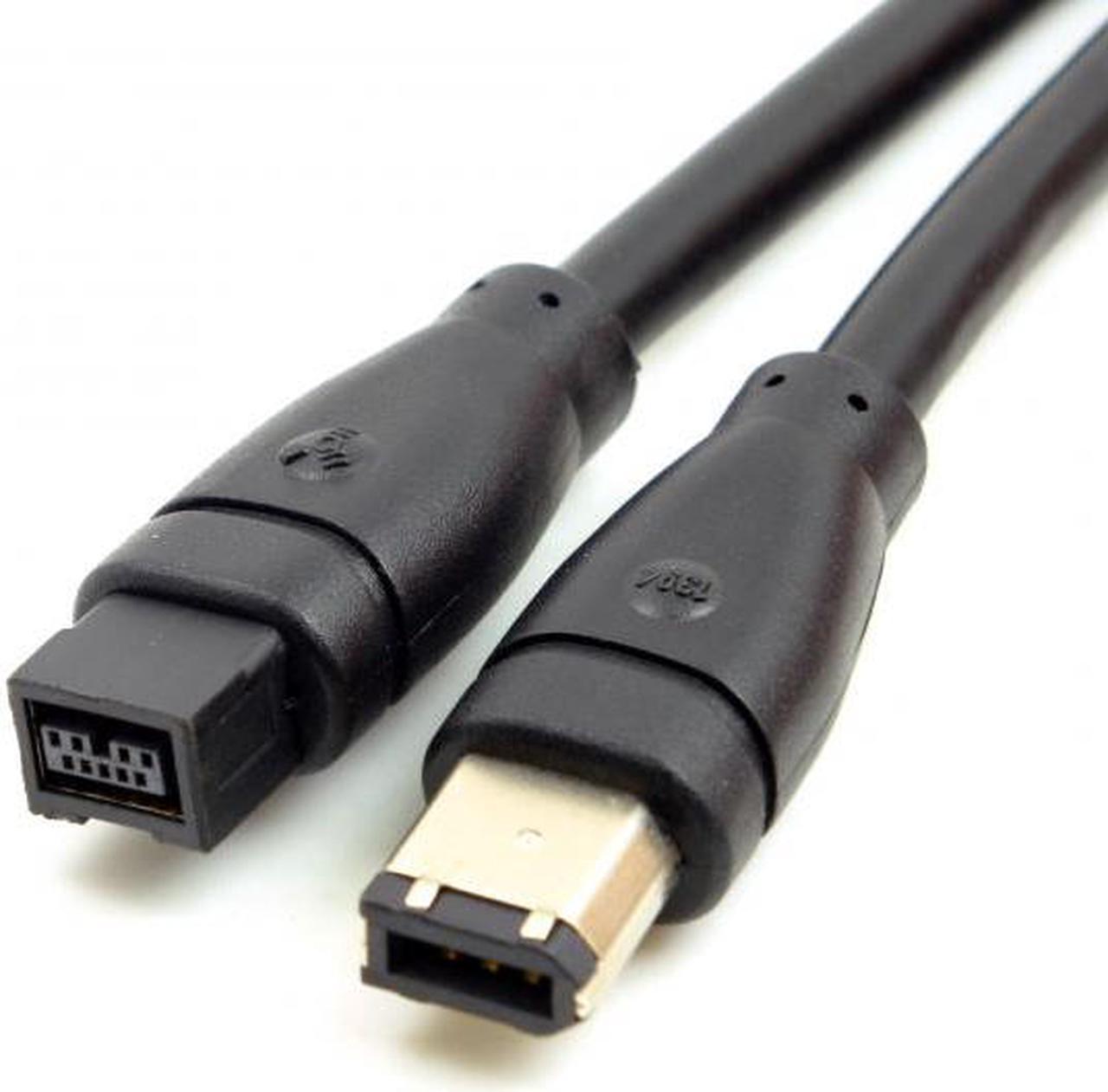 Chenyang Cable 9 PIN / 6 PIN BETA FireWire 800 - FireWire 400 9-6 Cable IEEE 1394B 1.8m Black