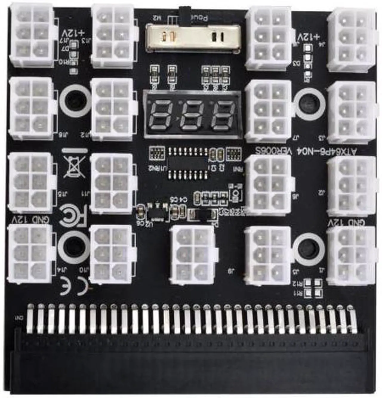 Main image of Cablecc CY PW-001 1200W Server PSU Power Supply Breakout Board Adapter with 17 Ports ATX 6 Pin for DPS-800GB 1200FB 1200QB