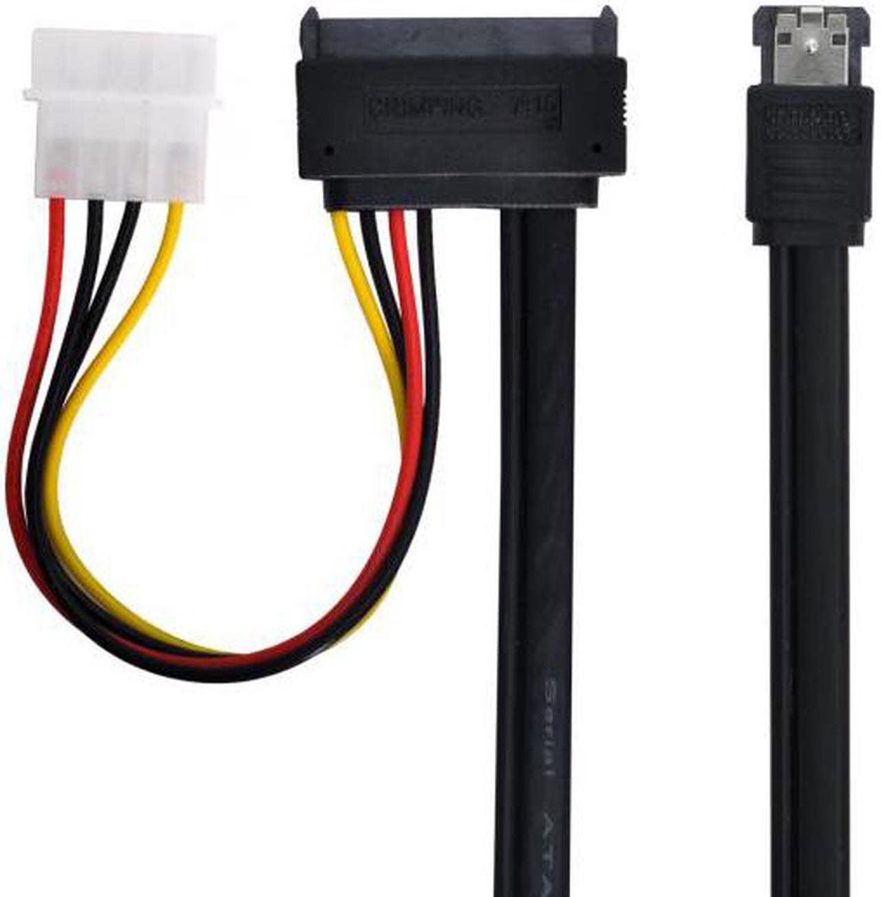 Chenyang Cable 50cm eSATAp Power ESATA Combo to SATA 22pin & IDE 4pin 5V 12V for 3.5" 2.5" Hard Disk Data Cable