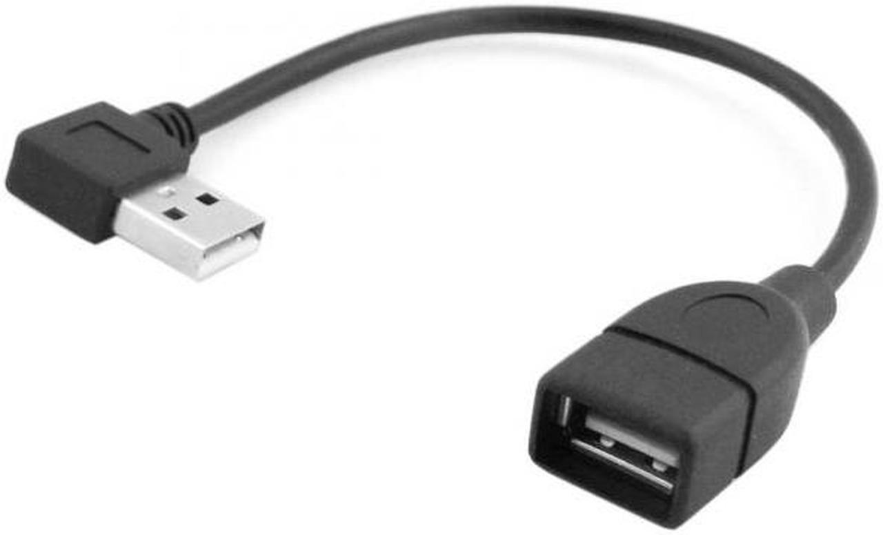 Chenyang Cable 90D Left Angled type USB 2.0 A Male to USB Female M/F extension cable 20cm