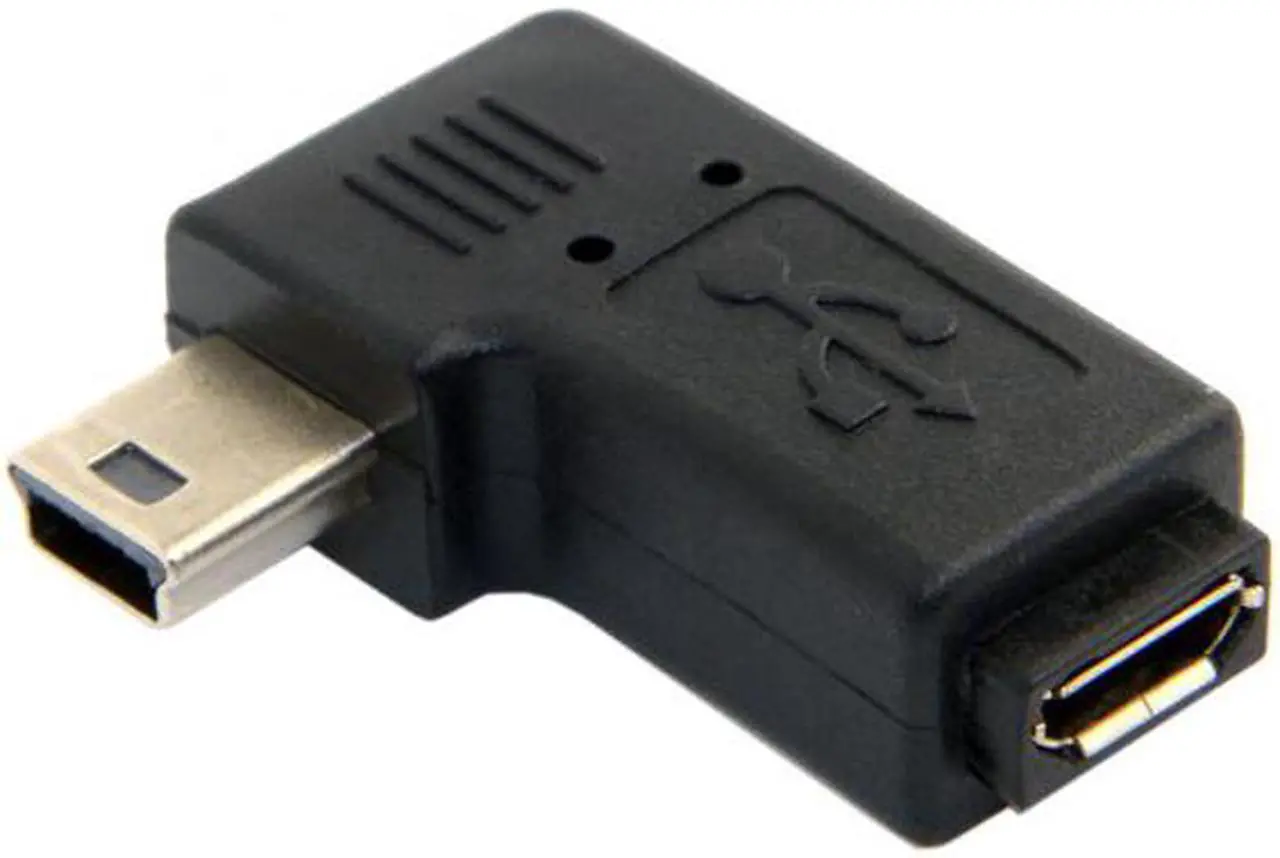 Main image of Xiwai CY  U2-161-LE 90 Degree Left Angled Mini USB Male to Micro USB Female Data Sync Power Adapter