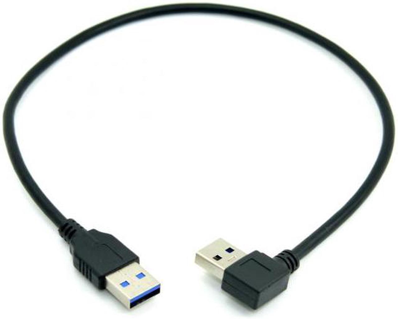 Chenyang Cable 90 Degree Right Angled USB 3.0 A Type Male to Straight A Type Male Data Cable 40cm