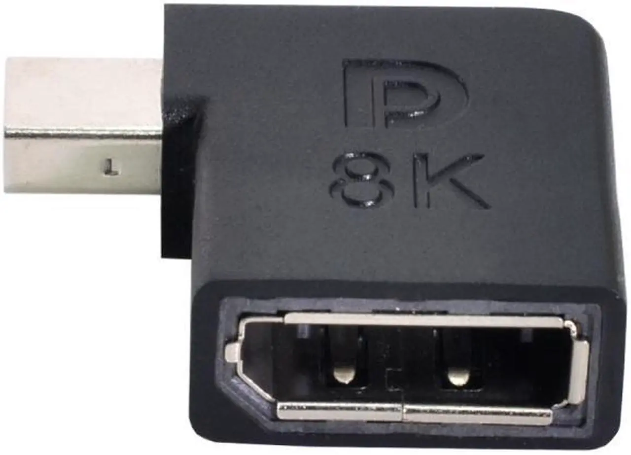 Alt view image 4 of 7 - Xiwai Angled Mini DisplayPort 1.4 Male to DP Female 8K 60hz Adapter Ultra-HD UHD 4K 144hz 7680*4320 for Video PC Laptop Monitor